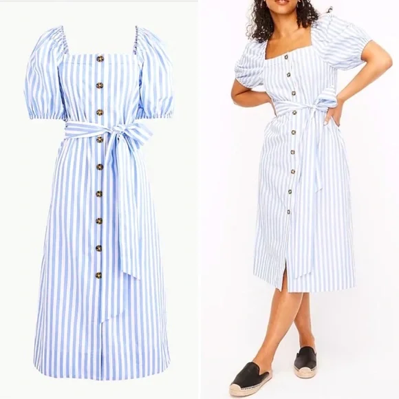 J.Crew NWOT cottage dress 💯 cotton size large - Picture 3 of 10